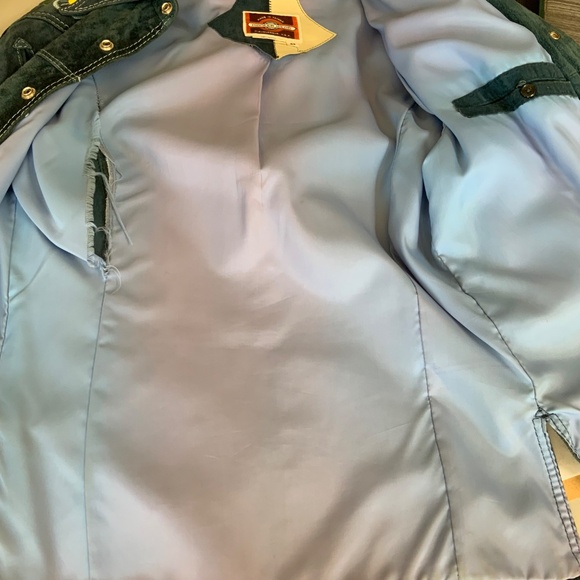 RARE VINTAGE LEATHER! Pioneer Wear Vintage Suede Jacket Embroidered Size LG - Picture 14 of 16